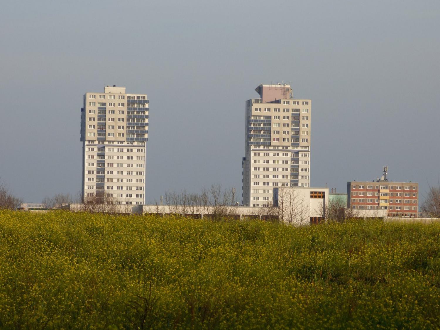 Blick auf Halle Neustadt 