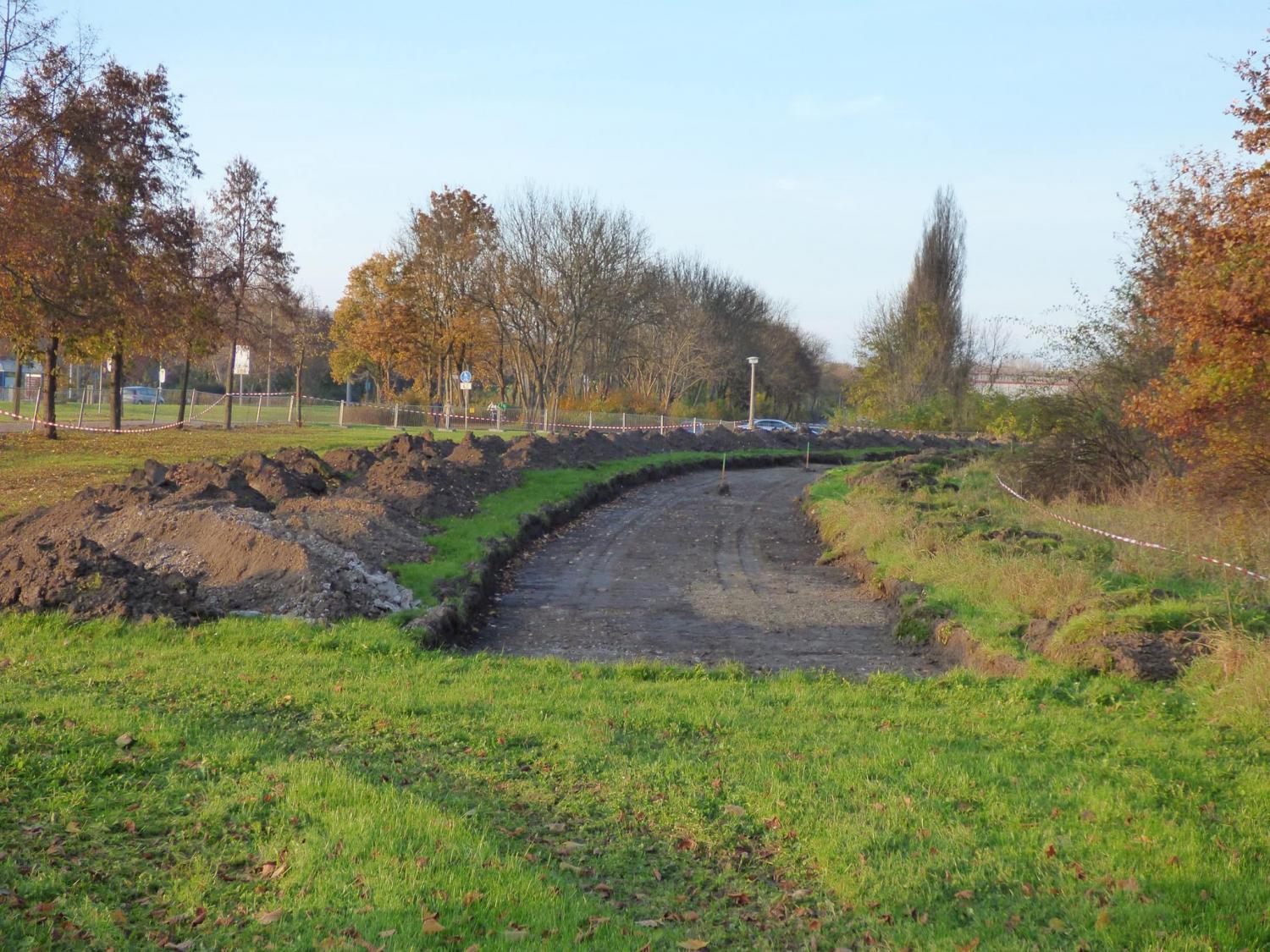 Neubau Hochwasser-Schutzwall