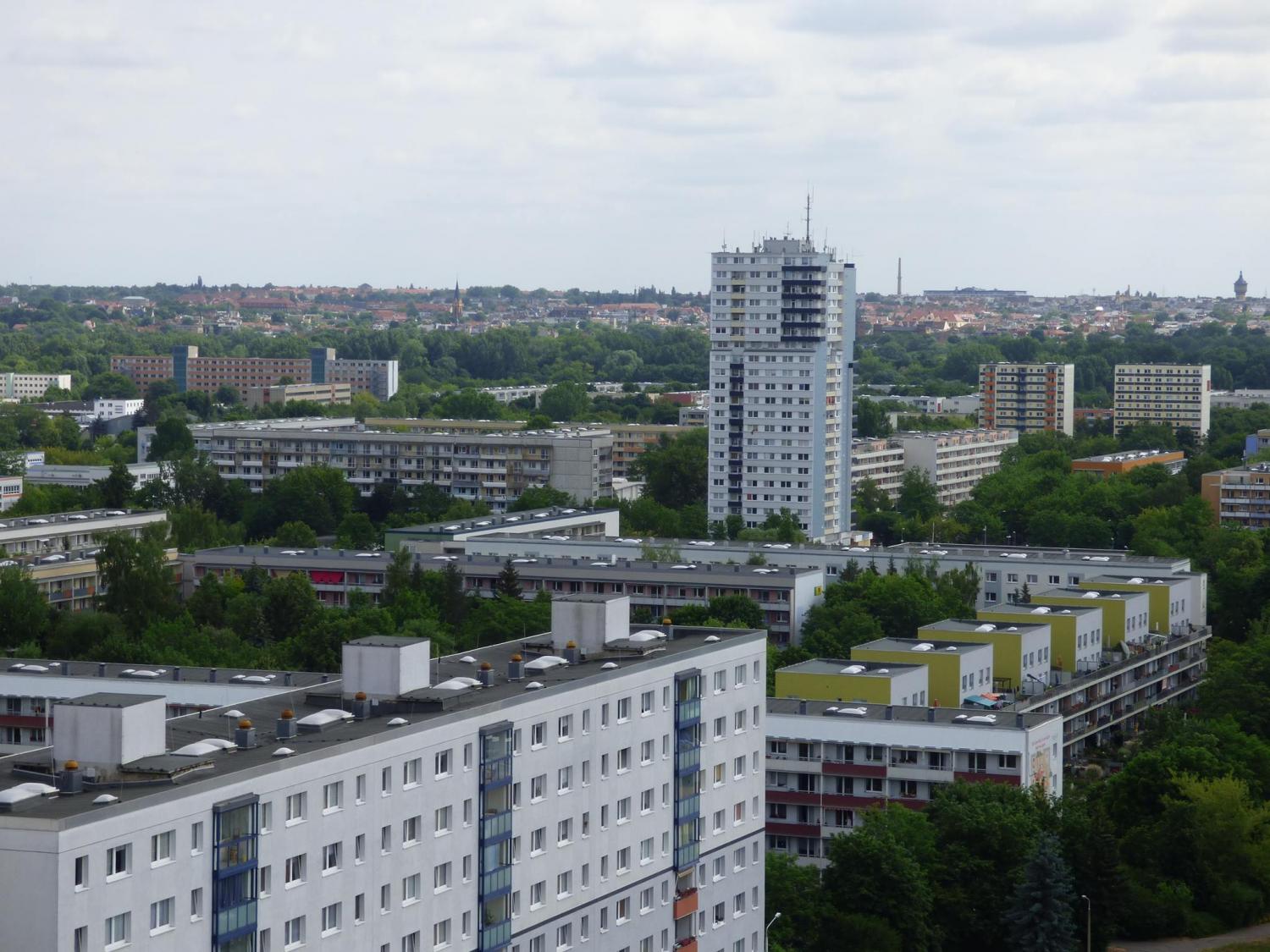Blick auf Halle-Neustadt